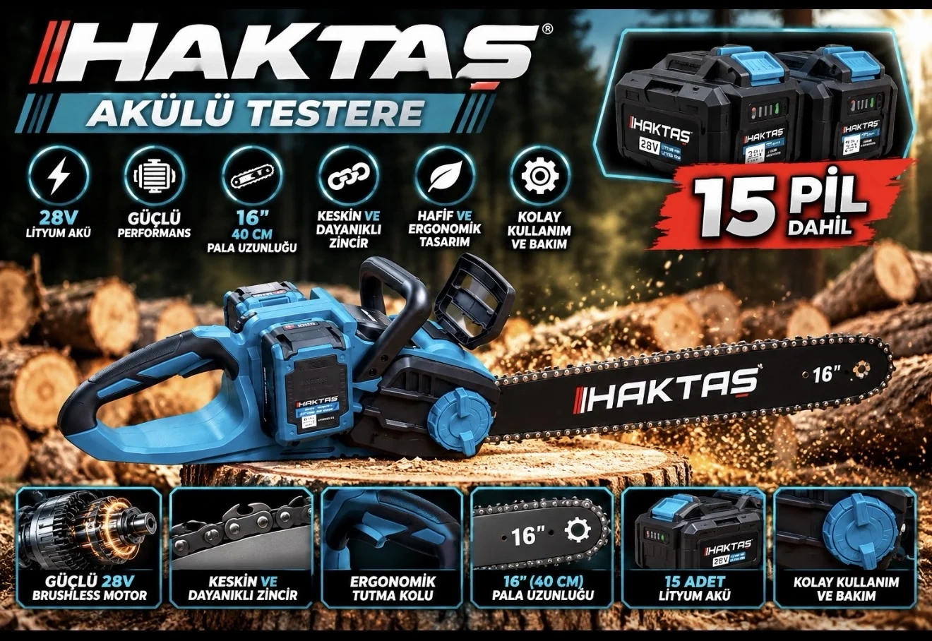 screenshot-154 HAKTAŞ ÇİFT AKÜŞÜ TESTERE 15 PİLLİ ÇİFT BATARYA 40 CM PALA - Görsel 1