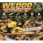 WEDOO EFSANE SARI MODEL 3.5 HP GÜÇ 45 CM PALA 36/325 ZİNCİR ÖLÇÜSÜ