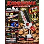 KAWASHİMA JAPON TEKNOLOJİ 20 CM Lİ AKÜLÜ TESTERE OTOMATİK YAĞLAMA 4 AH ÇİFT BATARYA